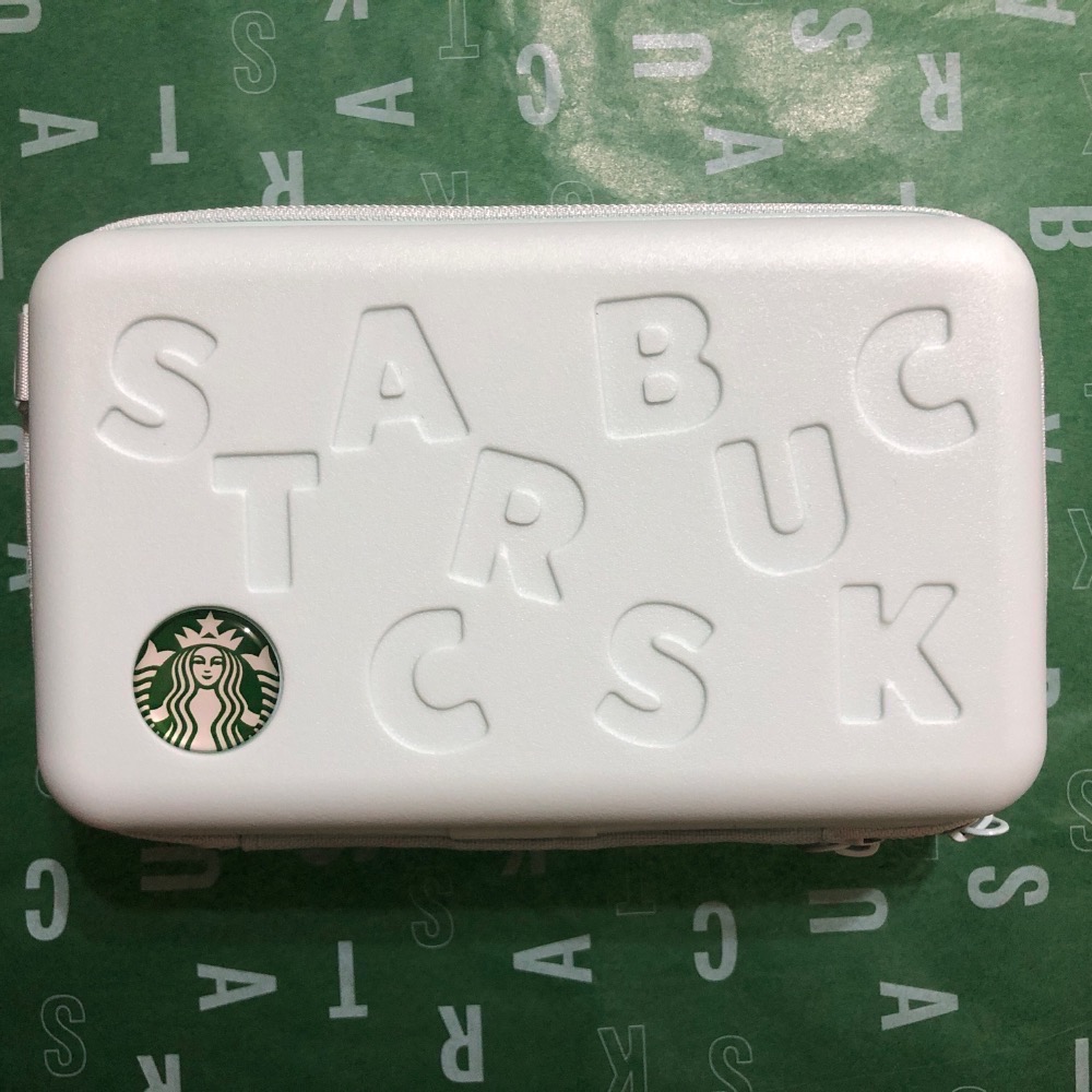 《星巴克》 STARBUCKS 霧黑 / 薄荷綠 硬殼收納包  [生日 聖誔節 交換 禮物 禮品]-規格圖2