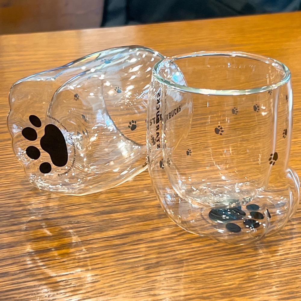 《星巴克》 STARBUCKS 淘氣狗掌雙層玻璃杯220ml [生日 情人節 禮物 禮品]-細節圖2