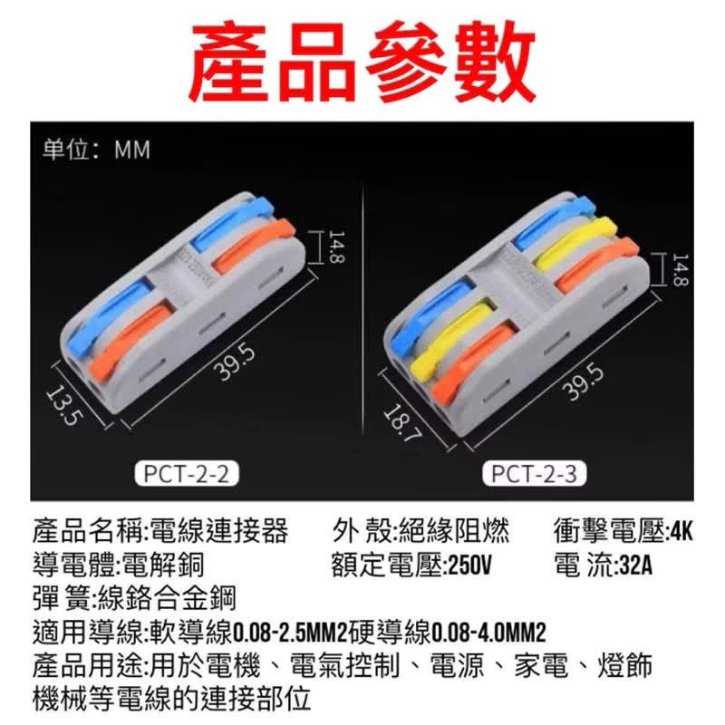 🌟耀星照明 最低價+現貨 SPL-2 彩色 快速接線端子 送固定卡座 二進二出 電線連接器 連接端子 電線接頭-細節圖3