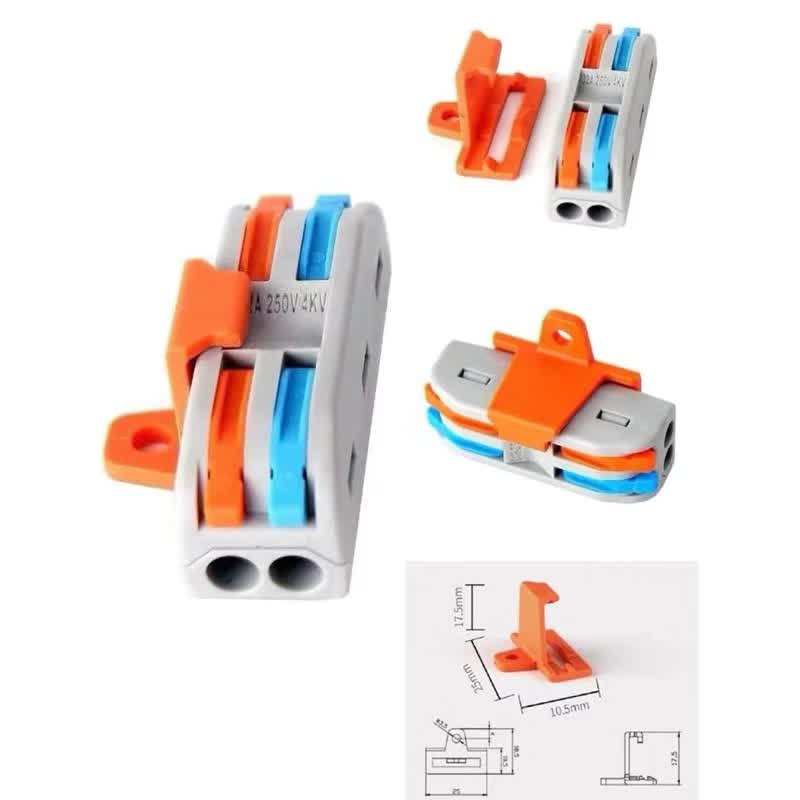 🌟耀星照明 最低價+現貨 SPL-2 彩色 快速接線端子 送固定卡座 二進二出 電線連接器 連接端子 電線接頭-細節圖8