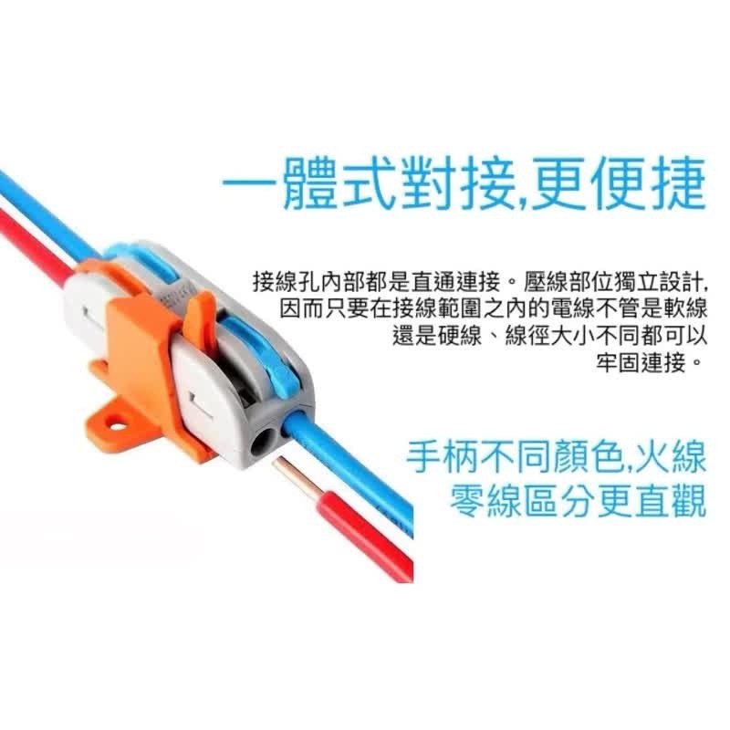🌟耀星照明 最低價+現貨 SPL-2 彩色 快速接線端子 送固定卡座 二進二出 電線連接器 連接端子 電線接頭-細節圖9