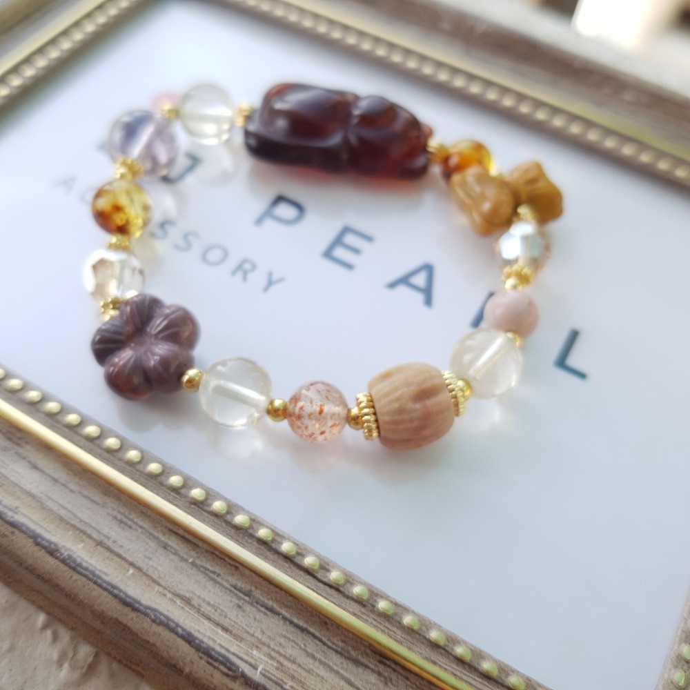 【蜜蠟布偶熊多寶設計款手鍊，NT：1,980元】-細節圖4