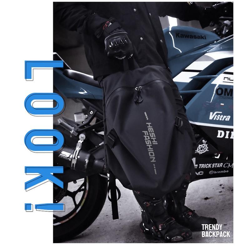 【開發票·現貨】檔車 重機 防潑水後背包 騎士背包 騎士後背包 19吋 C款-細節圖6