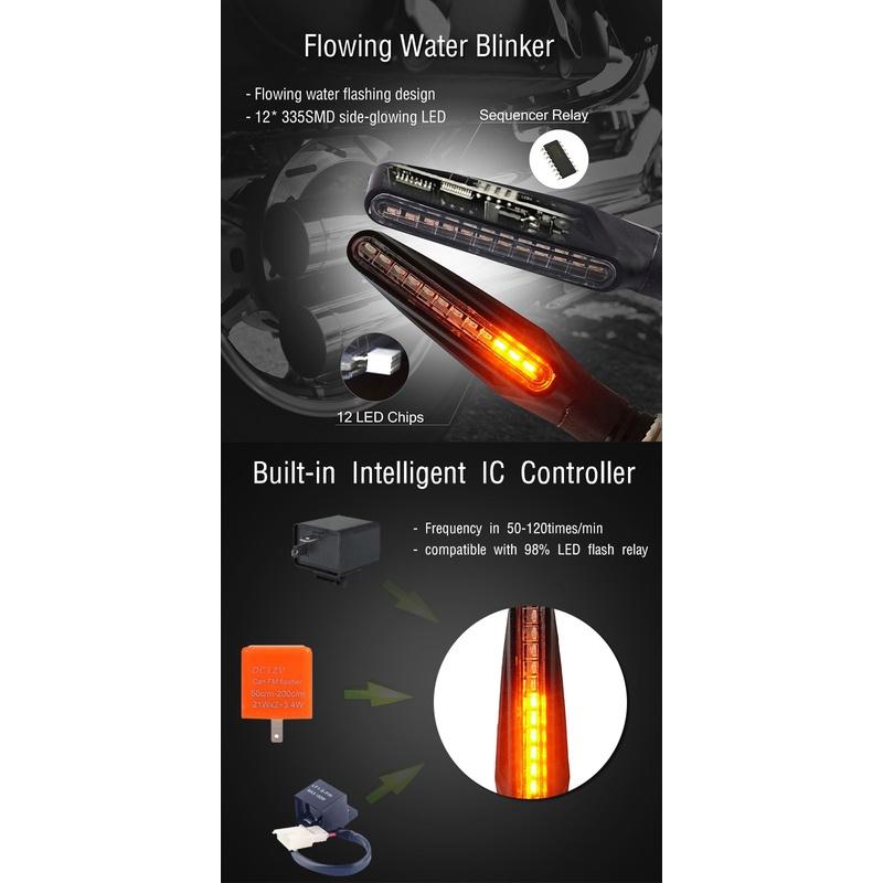 【開發票·現貨】重機檔車LED流水方向燈 R15v3 R15v4 R15M CBR150R 小阿魯 NINJA400-細節圖4