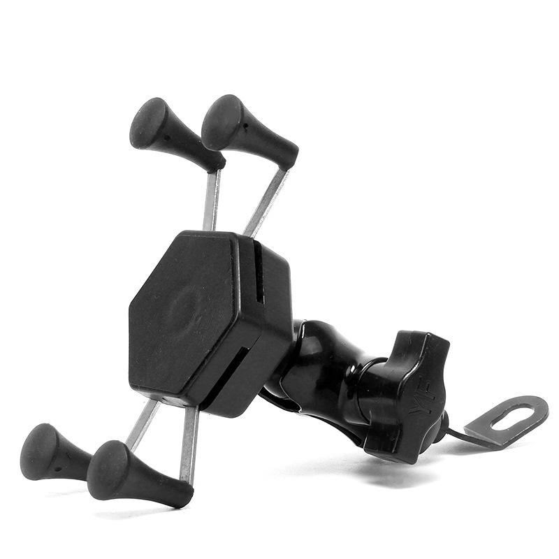 【開發票·現貨】X型機車手機架 普通款 後照鏡版 便宜耐用 X手機架 檔車 重機-細節圖5