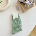 Little SiS.小花夏🎀 #2589 刺繡麻花捲踝襪 8colors-規格圖6