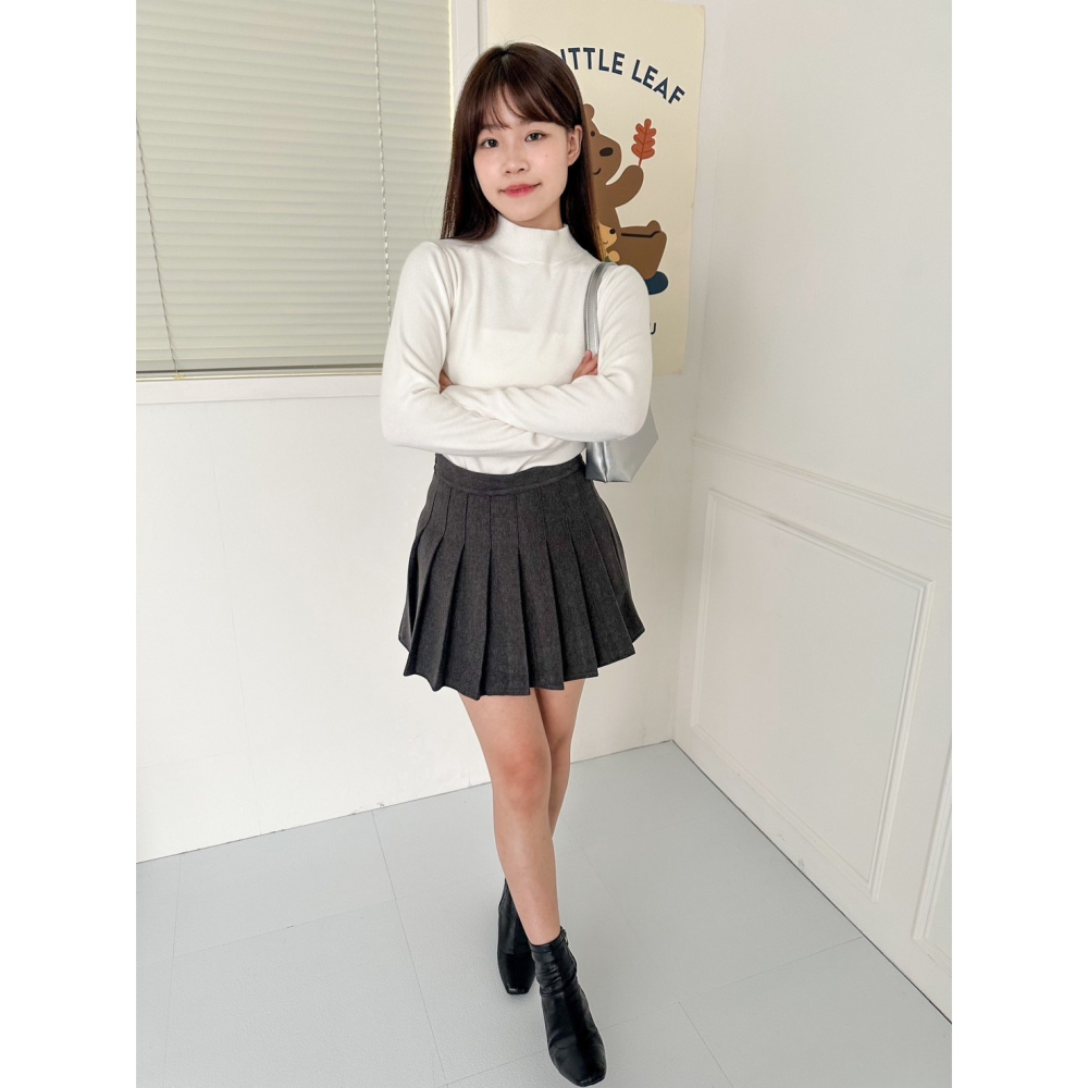 Little SiS. AW🍂 (2件450!) #2870 經典毛呢百褶裙 (S-XL) 4colors-細節圖4