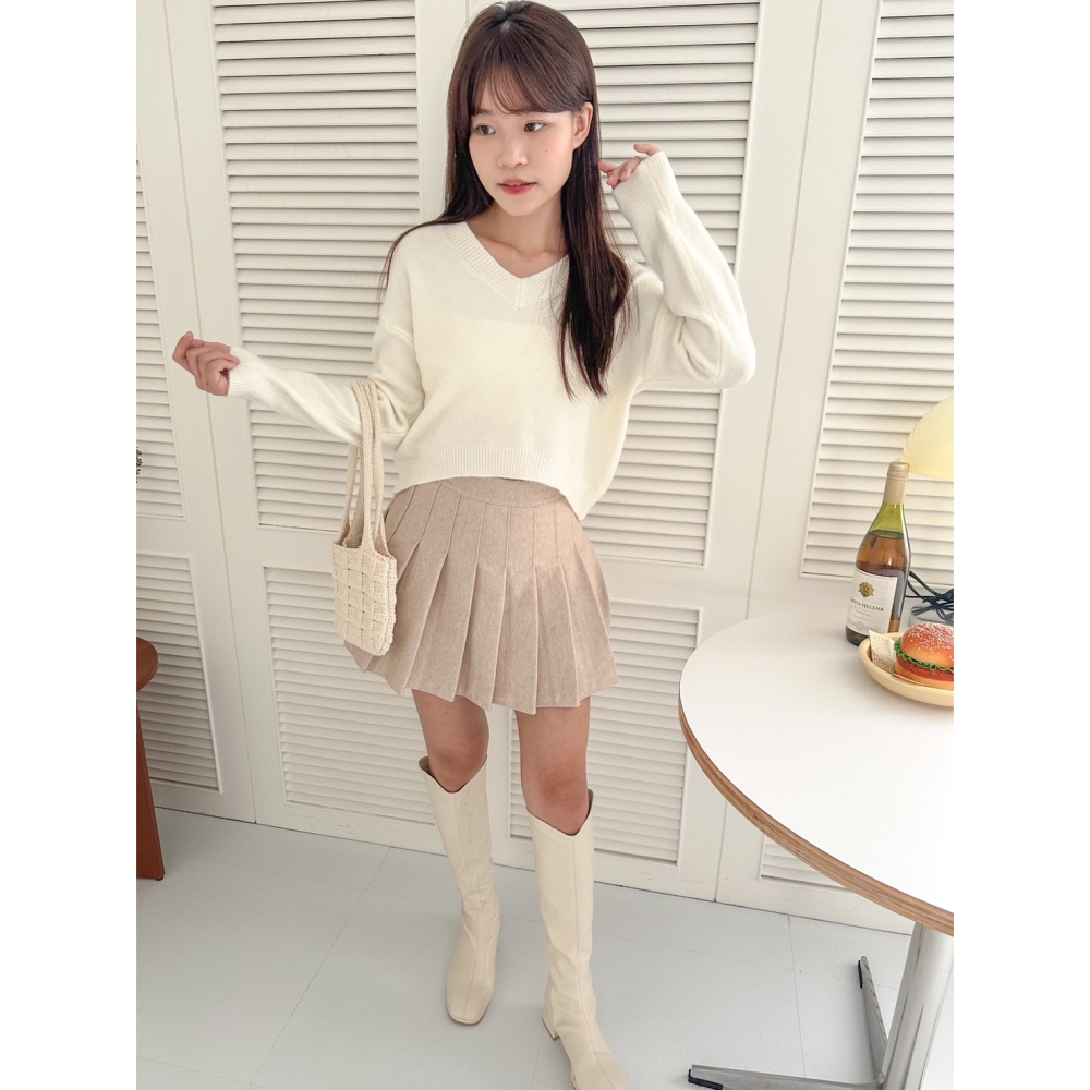 Little SiS. AW🍂 (2件450!) #2870 經典毛呢百褶裙 (S-XL) 4colors-細節圖8