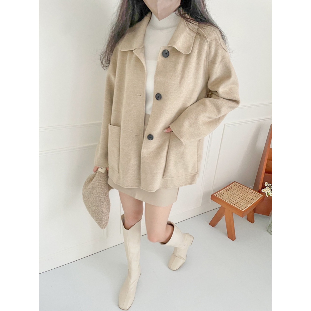 Little SiS. A/W🍂 #1000 熱買款毛呢大衣 4colors-細節圖4