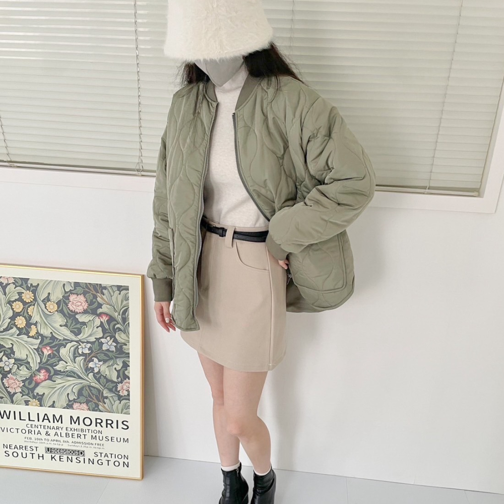 Little SiS. A/W🍂 #1135 熱賣款 菱格飛行外套 3colors-細節圖4