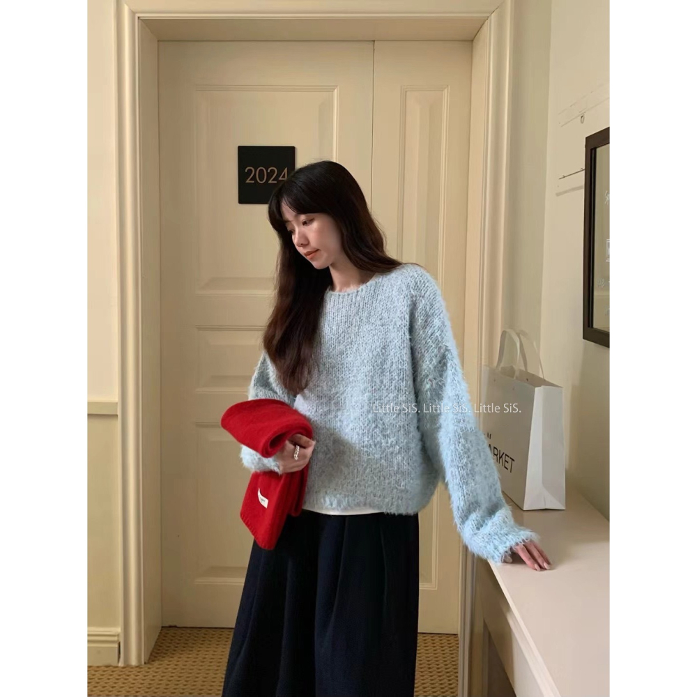 Little SiS. A/W🍂 #2951 毛毛感小彩點針織毛衣 3colors-細節圖4