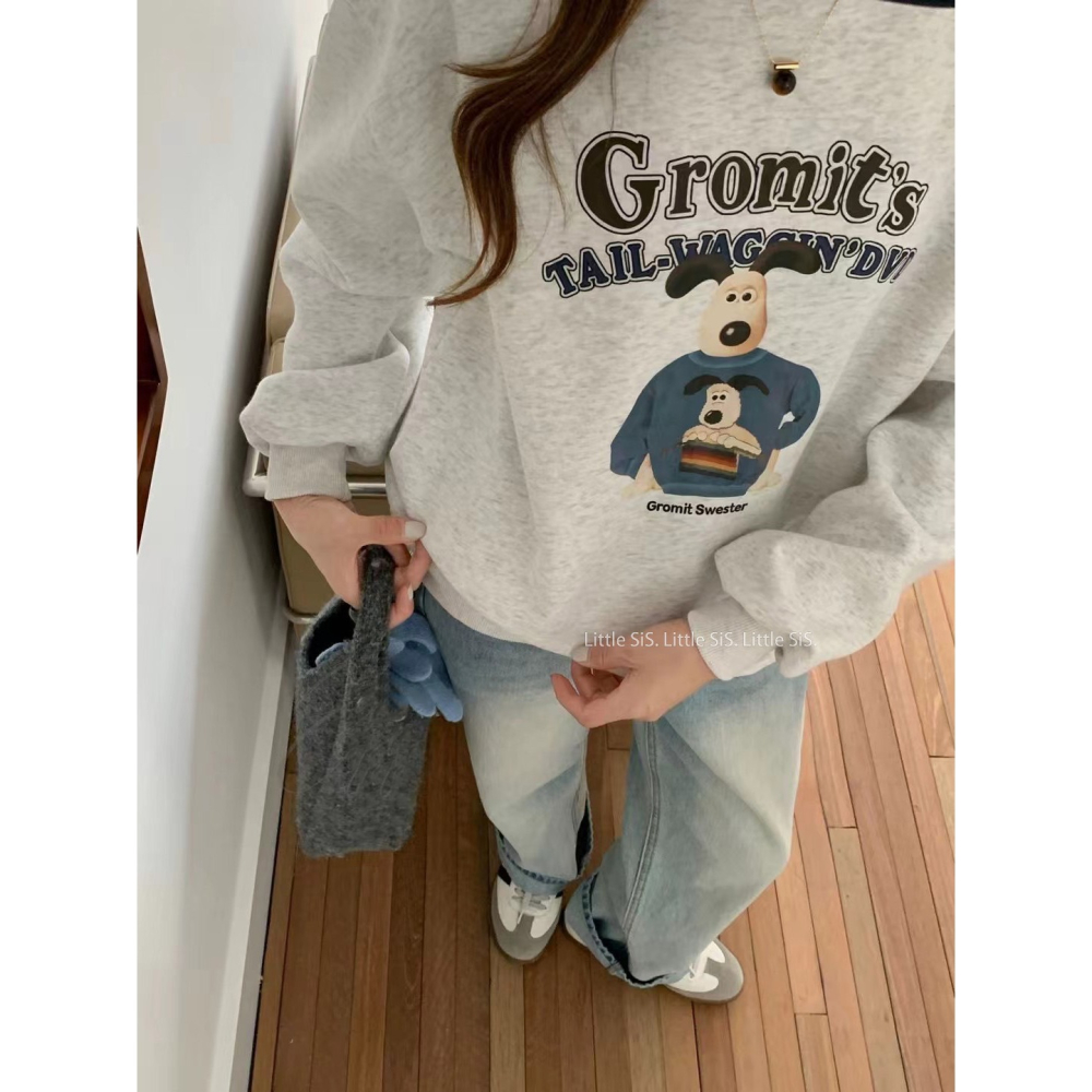 Little SiS. A/W🍂 #2980 ＱＱ狗大學TEE 3colors-細節圖2