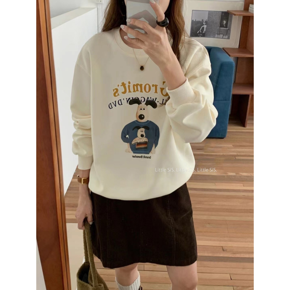 Little SiS. A/W🍂 #2980 ＱＱ狗大學TEE 3colors-細節圖5