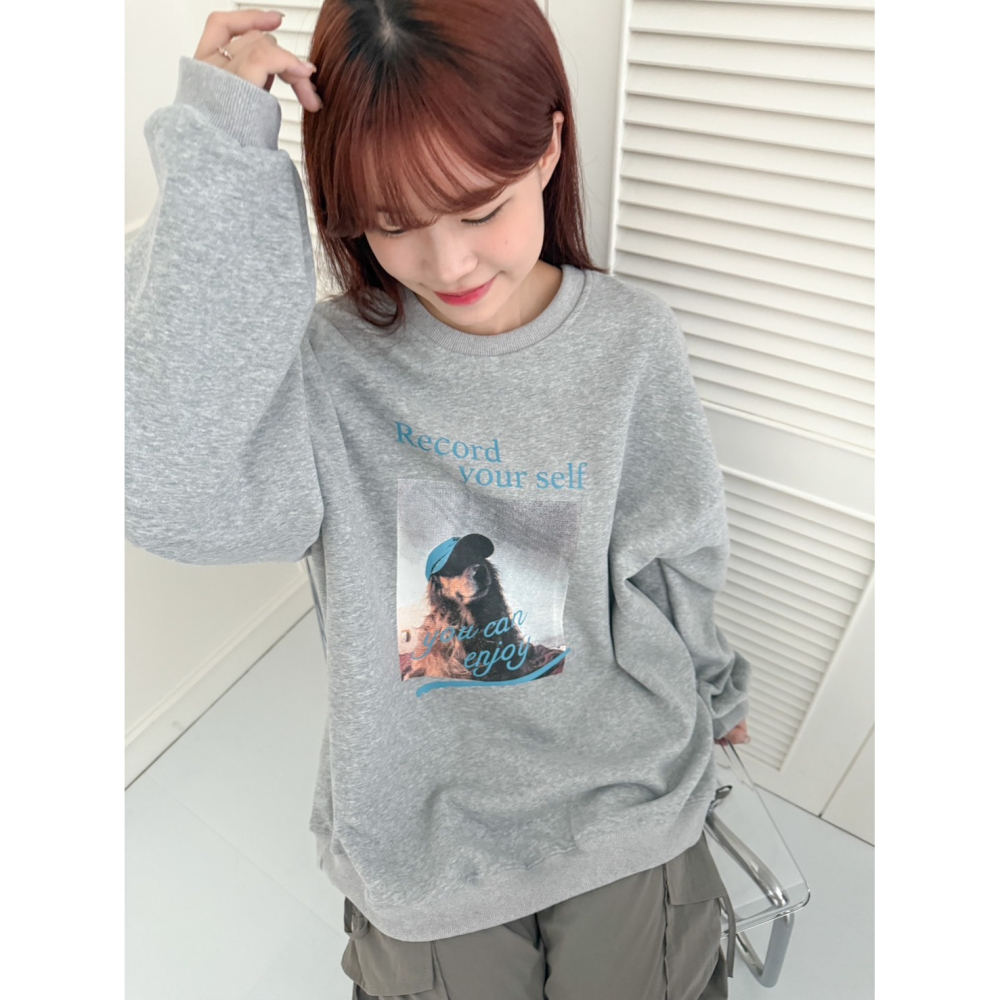 Little SiS. A/W🍂 #2998 你最愛的黃金獵犬寬鬆大學Tee 3colors-細節圖6