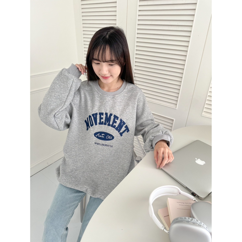 Little SiS. A/W🍂 #3001 復古美式寬鬆大學Tee 3colors-細節圖4