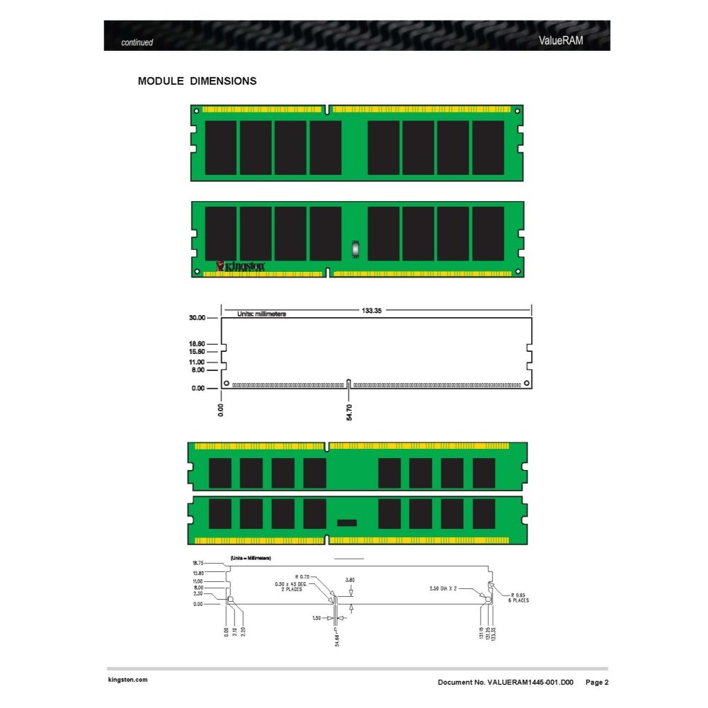 [現貨]KINGSTON金士頓DDR3-1600MHz 8G雙通道桌上型記憶體｜KVR16N11/8｜原廠同顆粒台灣組裝-細節圖5