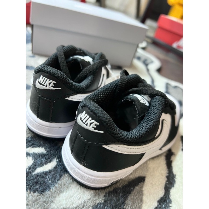 𝑩.𝑪. 👶現貨👉NIKE AIR FORCE 1 LV8 2 (TD) 童鞋 黑白配色-細節圖2