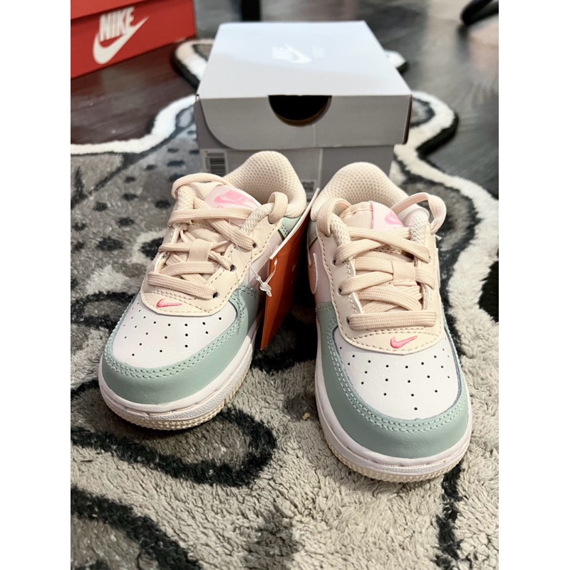 現貨👉 NIKE AIR FORCE 1 女童 學步鞋 馬卡龍配色-細節圖3