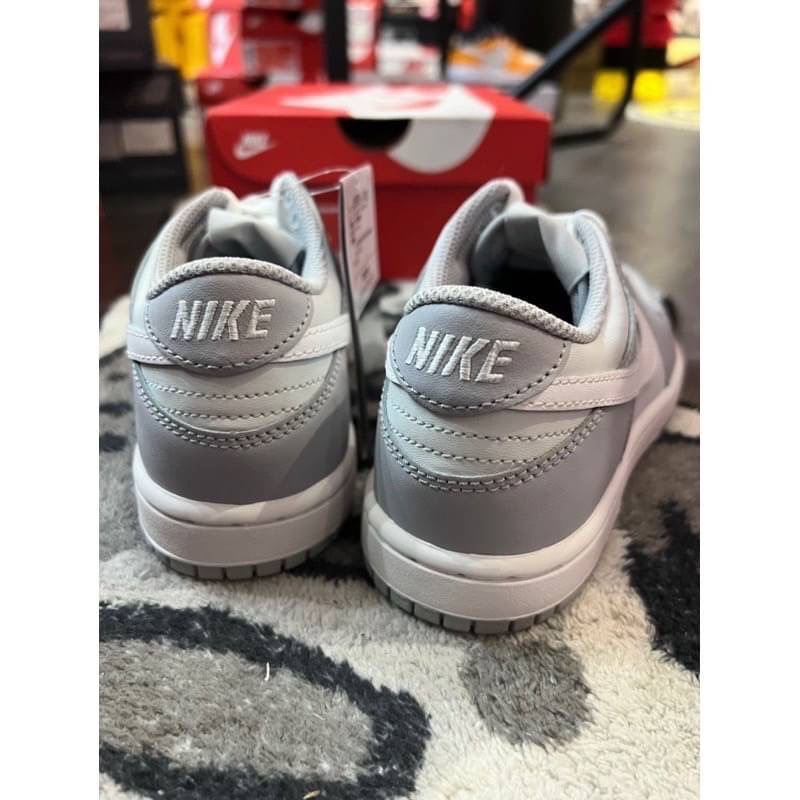 現貨👉NIKE DUNK LOW GREY PS 童鞋 鞋帶款 中童 中大童 灰白 灰色-細節圖3