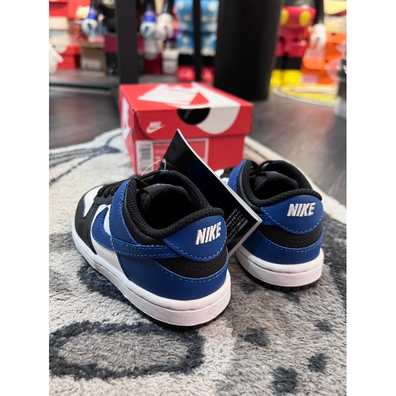 現貨👉NIKE DUNK LOW 童鞋 小童 中童 黑藍 藍勾 DH9761-104 幼童 小閃電-細節圖2