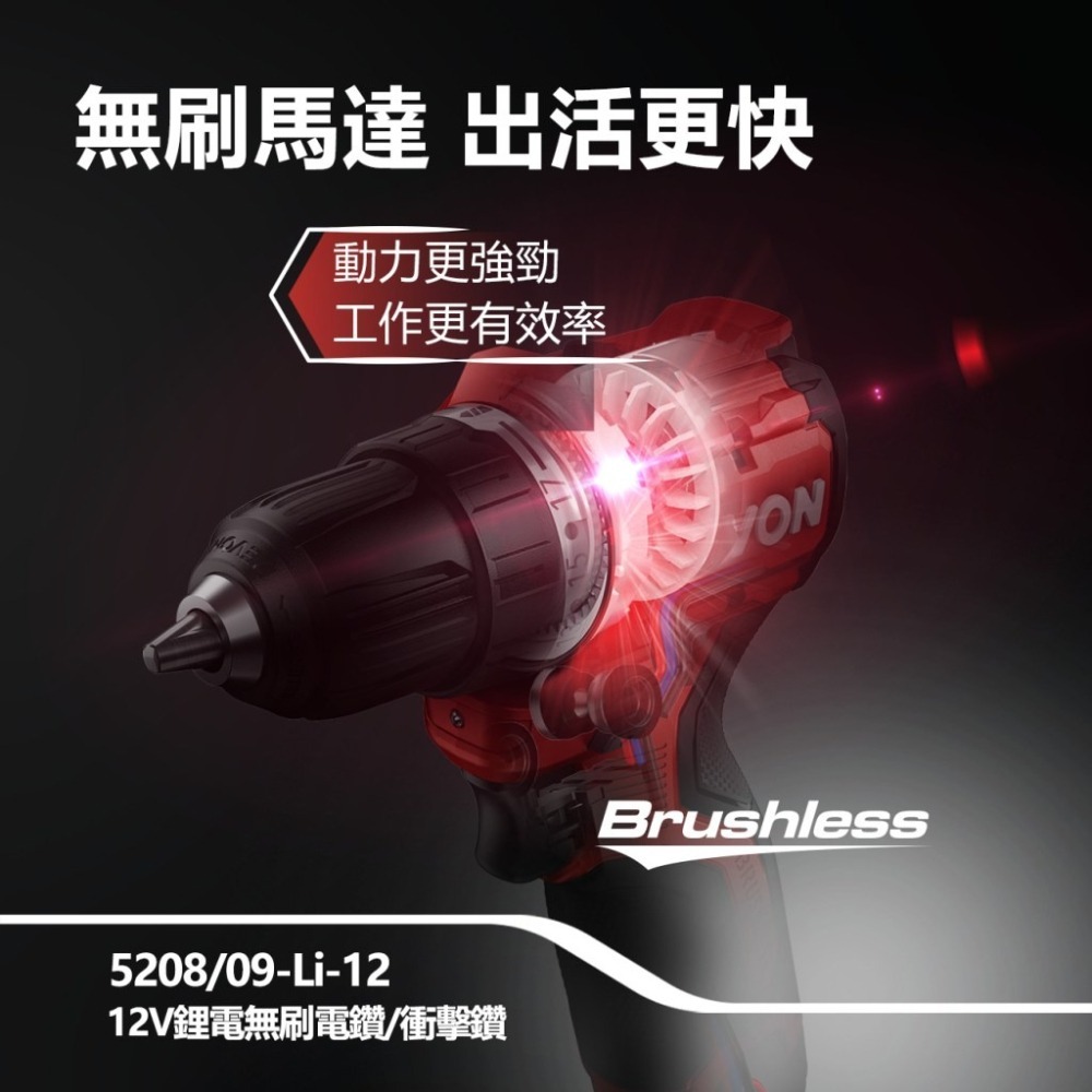 大有 7202 起子機電鑽雙機組 5767&5209 夾頭電鑽 衝擊起子機 DEVON-細節圖6