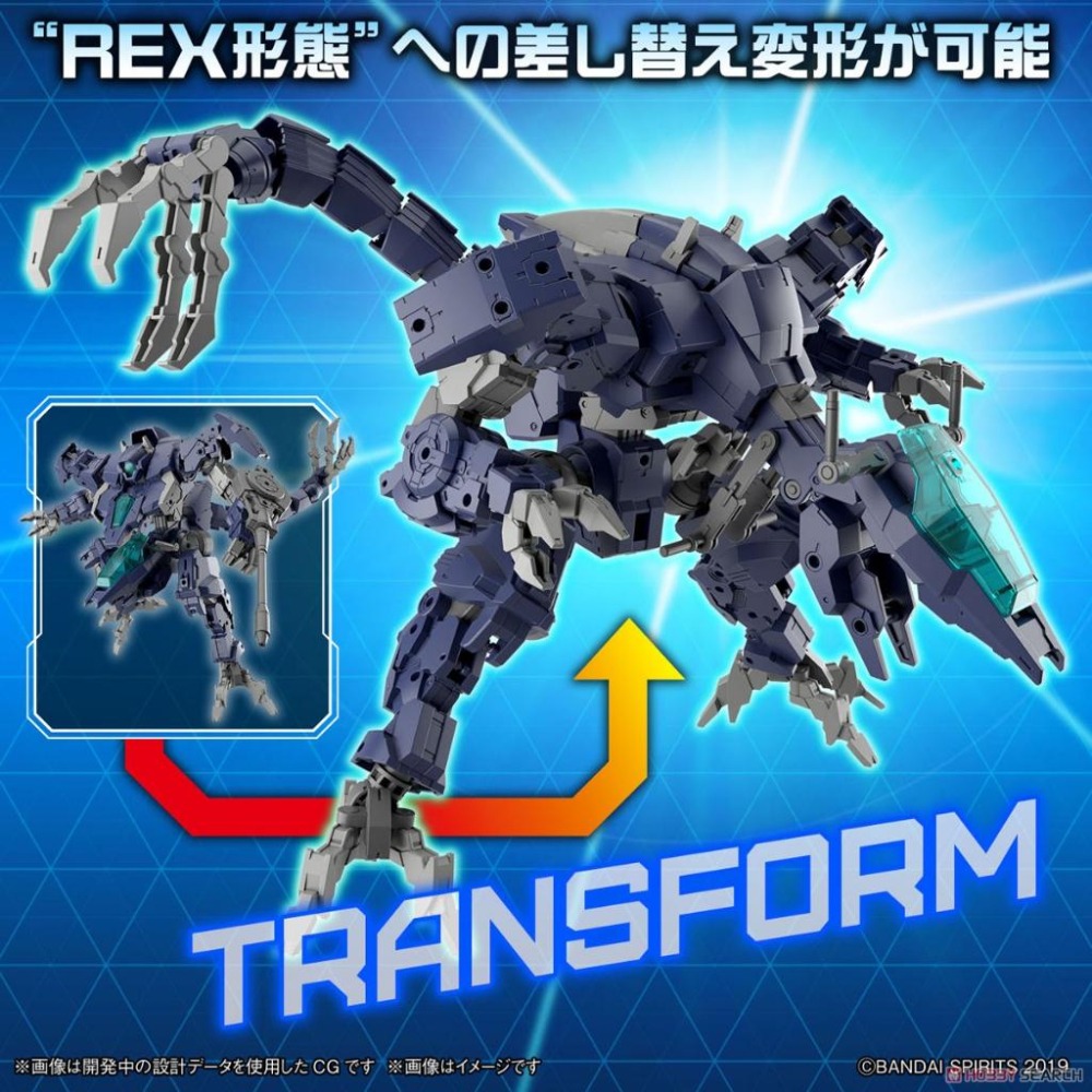 全新現貨未組[30MM] 普羅維德爾 eEXM GIG-R01 type-REX 01 萬代 組裝模型 BANDAI-細節圖8