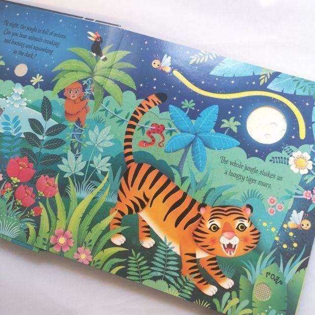 【Usborne】觸控音效書 Jungle sounds 硬頁音效書 挖洞設計-細節圖2