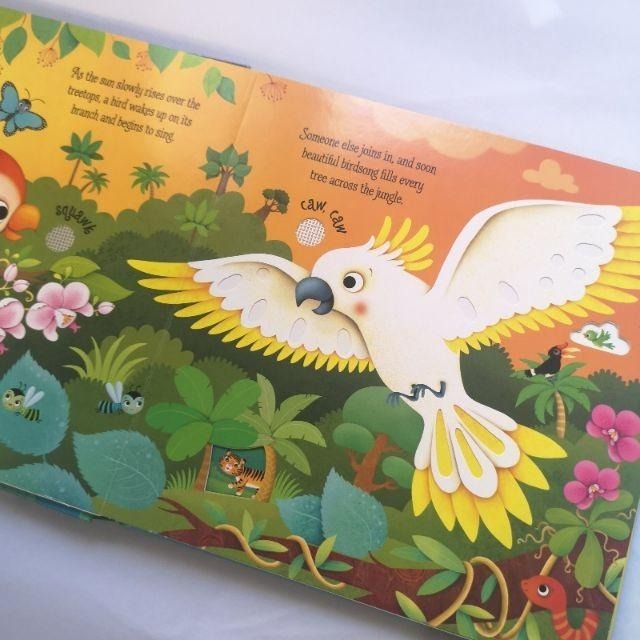 【Usborne】觸控音效書 Jungle sounds 硬頁音效書 挖洞設計-細節圖3