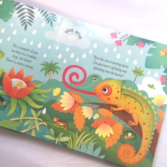 【Usborne】觸控音效書 Jungle sounds 硬頁音效書 挖洞設計-細節圖4