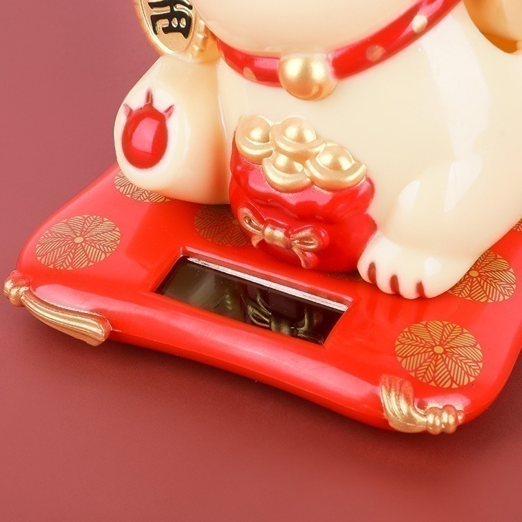 太陽能招財貓｜可愛小尺寸搖手貓 ｜招財轉運擺飾 ｜金運招財好物｜ 現貨秒出 ｜禮物首選｜愛麗絲的雜貨賣場-細節圖5