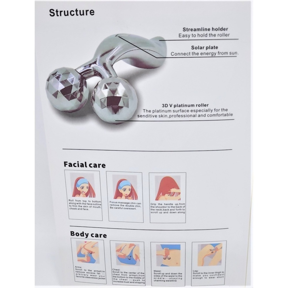 按摩~3D滾輪美容按摩棒 3D臉部按摩器 瘦臉儀 瘦臉神器 塑形 緊膚 滾輪 迷你美顏棒 台灣現貨 愛麗絲的雜貨賣場-細節圖6