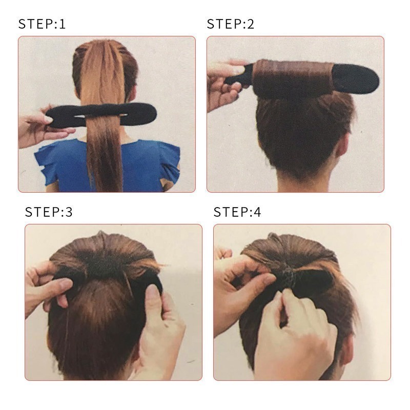 丸子頭盤髮器 台灣現貨 韓國髮飾 懶人甜甜圈 海綿盤髮器 包包頭 丸子頭 盤法器 包子頭 編髮工具 編髮神器 海綿編髮-細節圖2