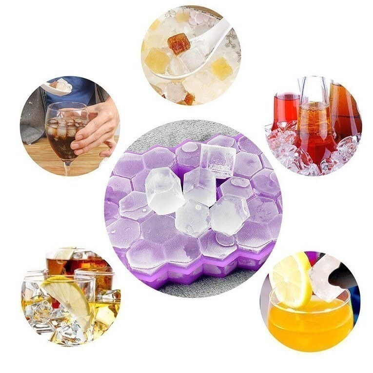 蜂巢製冰盒 37格製冰盒｜附蓋DIY創意製冰盒｜冰塊格 冰模-細節圖9