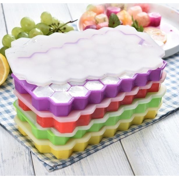 蜂巢製冰盒 37格製冰盒｜附蓋DIY創意製冰盒｜冰塊格 冰模-細節圖11