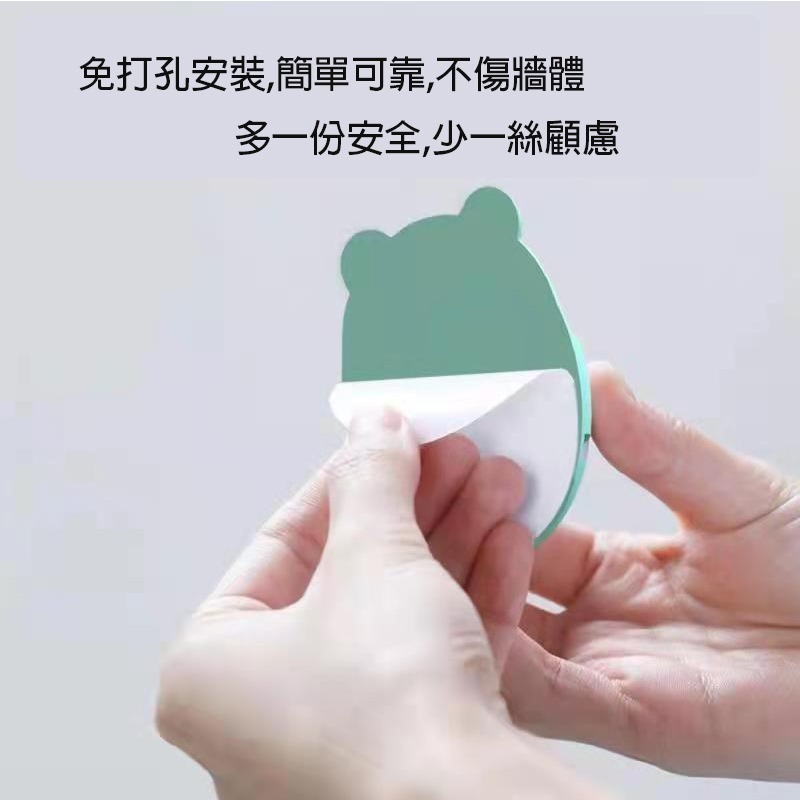 掛勾 無痕掛勾 無痕電線掛勾 熊熊 熊 免釘 免打孔 強力掛勾 電源線插頭掛勾 可愛動物插座 收納 免釘牆【台灣出貨】-細節圖5