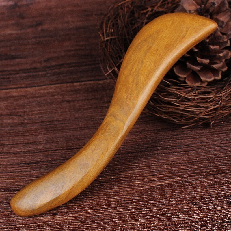 ✨香木S型刮痧板 穴道按摩 木質刮痧器｜三角雀 雙輪刮痧板｜台灣現貨 愛麗絲雜貨賣場-細節圖7