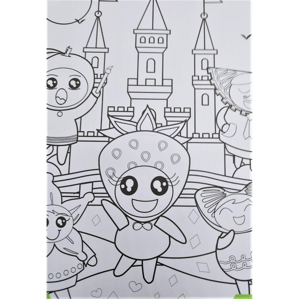 水果娃娃圖畫紙 色筆 畫畫 繪畫 色筆 12色 畫畫 三張圖畫紙 創意 孩子 兒童 學習 美術 台灣賣家 台灣現貨-細節圖5