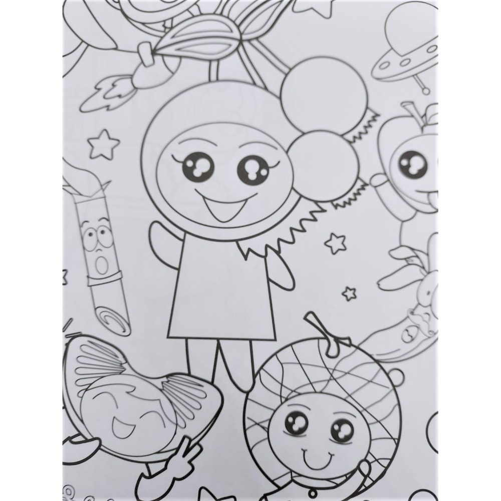 水果娃娃圖畫紙 色筆 畫畫 繪畫 色筆 12色 畫畫 三張圖畫紙 創意 孩子 兒童 學習 美術 台灣賣家 台灣現貨-細節圖6