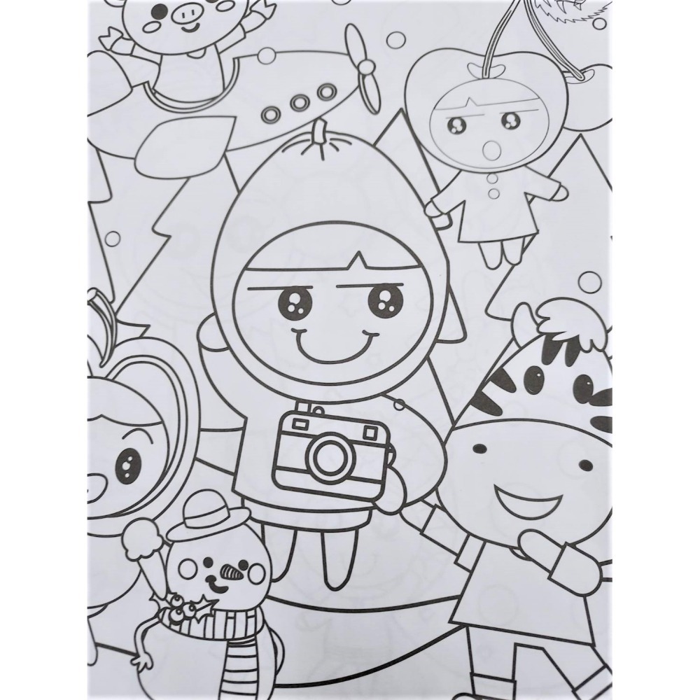 水果娃娃圖畫紙 色筆 畫畫 繪畫 色筆 12色 畫畫 三張圖畫紙 創意 孩子 兒童 學習 美術 台灣賣家 台灣現貨-細節圖7