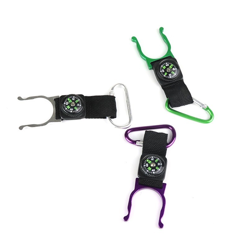 【指南針水瓶扣】寶特瓶扣環.礦泉水夾扣.水瓶掛扣.水瓶掛勾.保特瓶扣.登山扣.水瓶扣-細節圖3