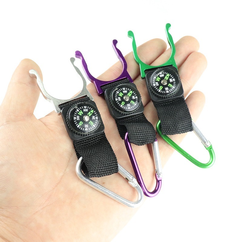 【指南針水瓶扣】寶特瓶扣環.礦泉水夾扣.水瓶掛扣.水瓶掛勾.保特瓶扣.登山扣.水瓶扣-細節圖4