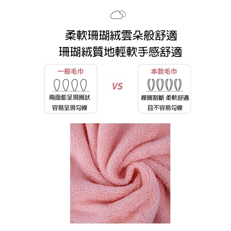 【台灣現貨】兔子造型 珊瑚絨浴巾｜可愛療癒 吸水快乾 毛巾 浴袍｜70×140cm 加大尺寸-細節圖2