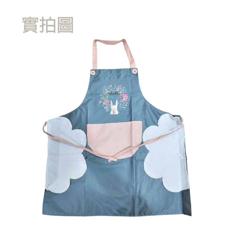 ✨北歐風花環兔兔可擦手圍裙｜防水防油萌系圍裙｜時尚兔子圍裙 台灣現貨 台灣賣家✨愛麗絲的雜貨賣場-規格圖11
