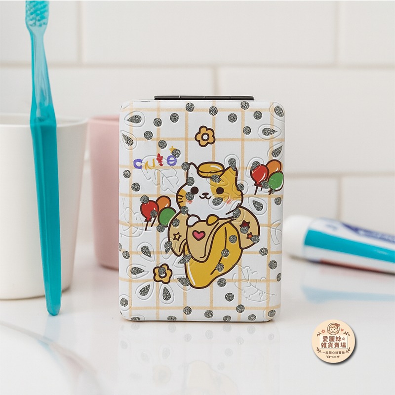 💗可愛雙面摺疊鏡💗 隨身小鏡子 化妝鏡 折疊鏡 隨手梳妝鏡 多款式可選 愛麗絲的雜貨賣場-細節圖6