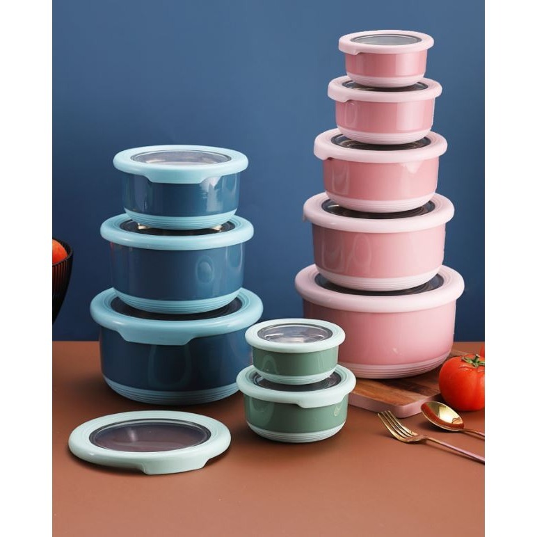 【現貨】特得美 圓形不鏽鋼保鮮盒 飯盒 湯碗 保鮮盒 密封防燙 保溫餐盒 tedemei 圓形餐盒 不銹鋼便當盒-細節圖4