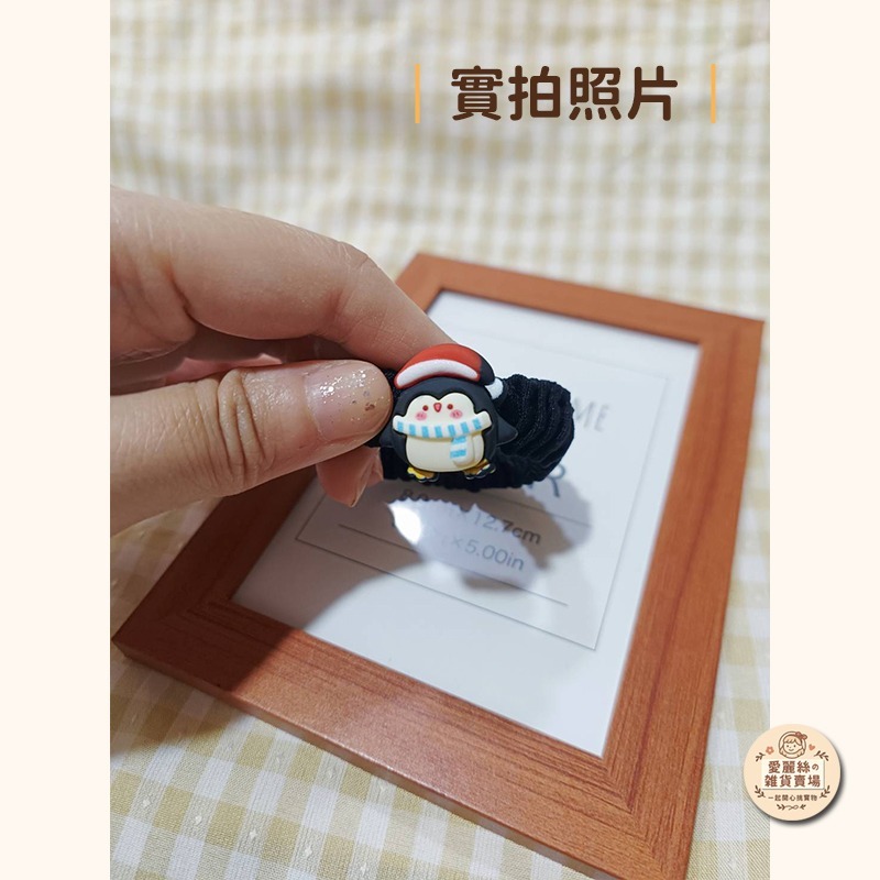 ✨企鵝聖誕髮圈/髮夾｜手作可愛造型｜銅板價小物｜約會必備聖誕帽造型｜愛麗絲的雜貨賣場✨ 3天內出貨-細節圖6