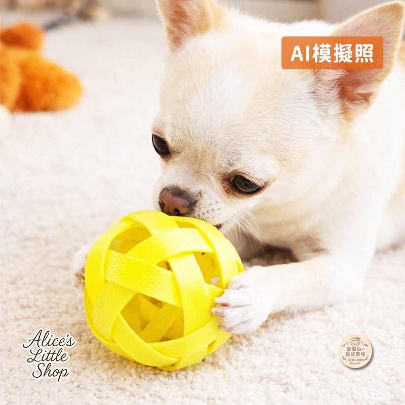 手作寵物玩具球｜狗狗玩具球｜耐咬編織球｜寵物解悶玩具｜小型犬玩具｜現貨 愛麗絲的雜貨賣場-細節圖3