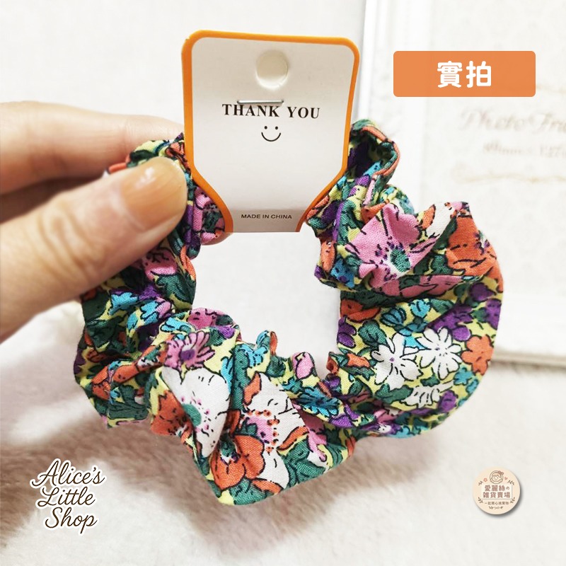 日系碎花大腸圈｜清新小花髮圈｜甜美百搭髮飾｜高彈力髮束｜馬尾丸子頭髮圈 愛麗絲的雜貨賣場-細節圖8