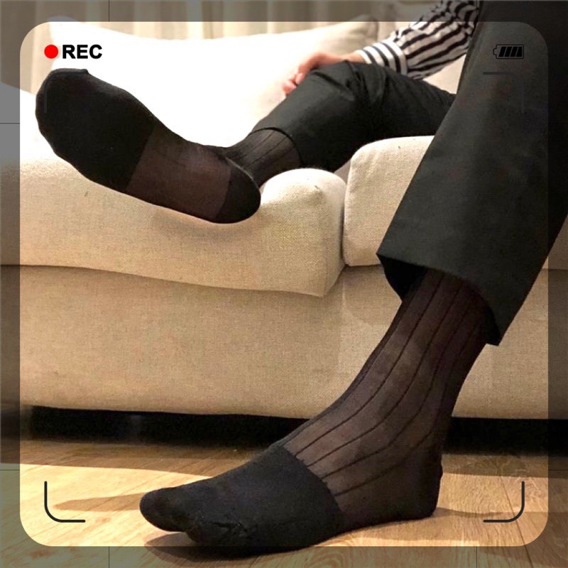 【現貨速出】15 紳士絲襪 TNT絲襪 直條紋款 腳尖腳跟加固 束口加長款 長筒絲襪 錦綸絲襪 長筒絲襪 男襪 襪夾-細節圖2