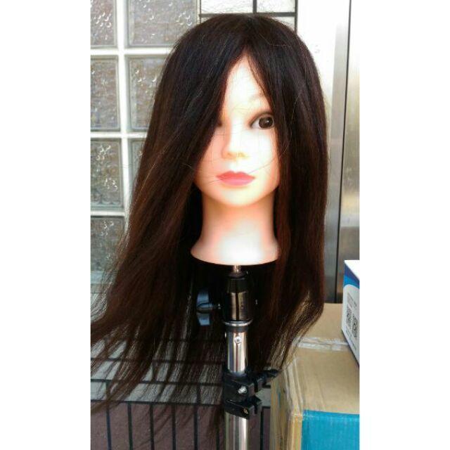 練習用 美髮 金髮 金色 棕髮 黑髮 頭髮 練習 頭 單頭 假人頭 18吋 22吋 一體成型 編髮 包頭 剪髮 可電棒-細節圖3